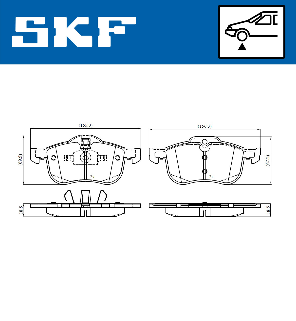 Placute frana SKF VKBP80385